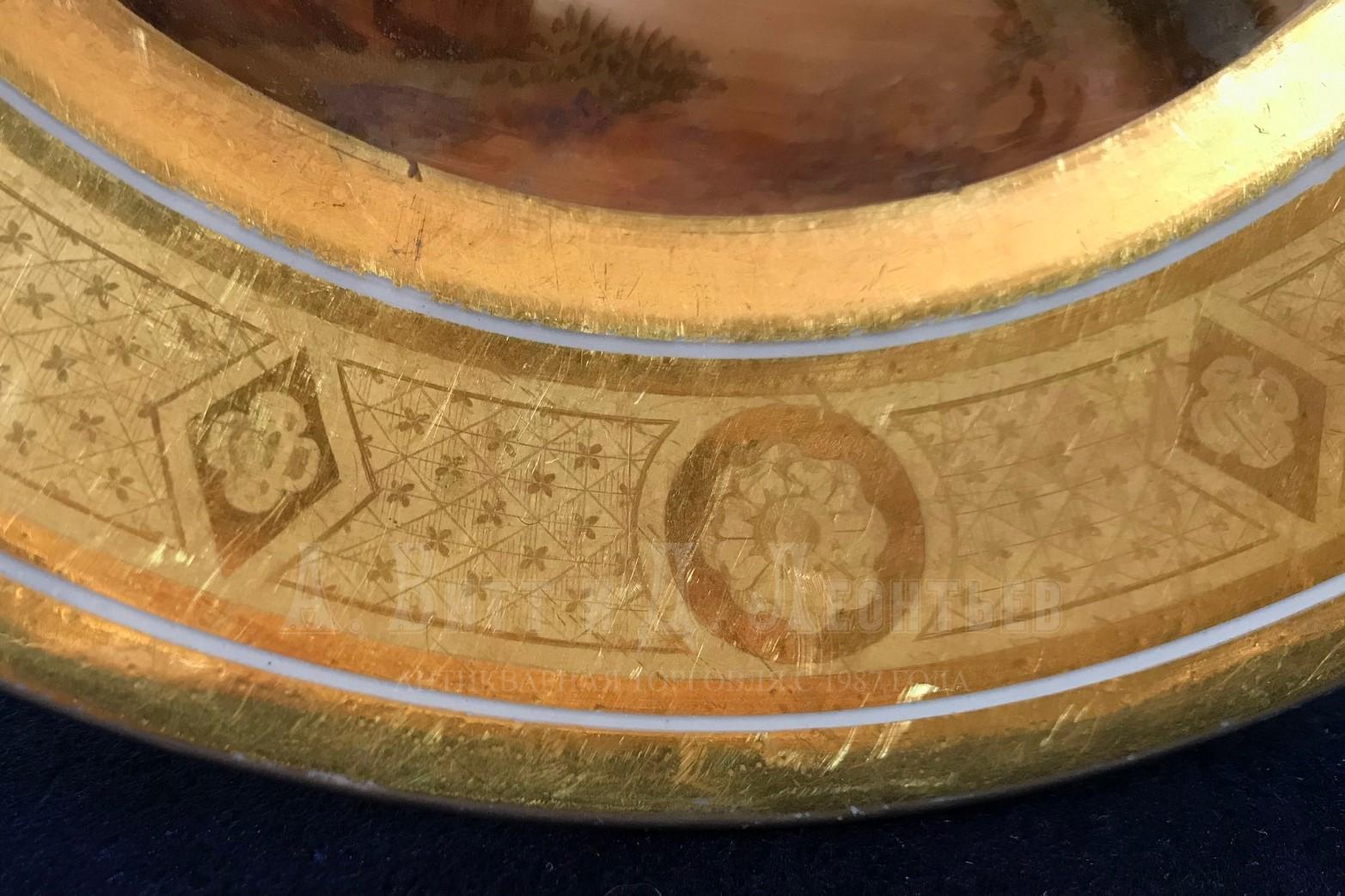 фарфоровая тарелка ампир Мануфактура Dominique Denuelle